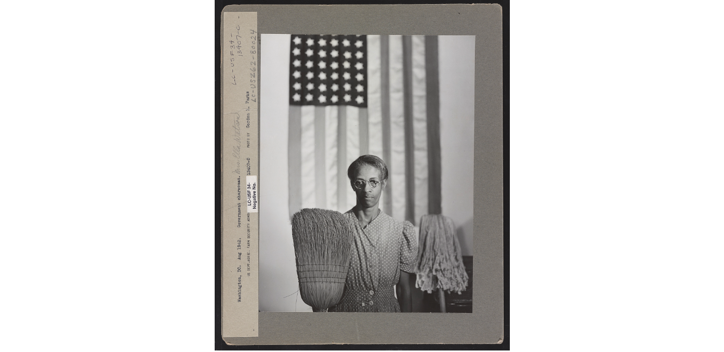 Chairwoman, a photograph by Gordon Parks, 1942, Washington, D.C.